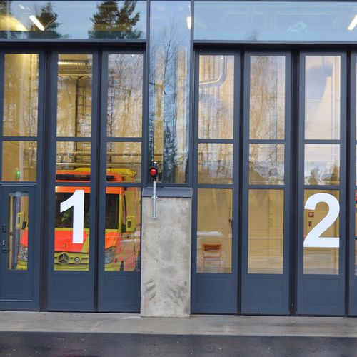 Porta a libro - FD2050F - ASSA ABLOY Entrance Systems - in alluminio / vetrata / industriale