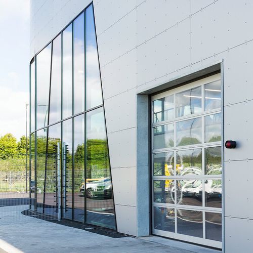 Porta sezionale - OH1042FI - ASSA ABLOY Entrance Systems - in alluminio / vetrata / industriale