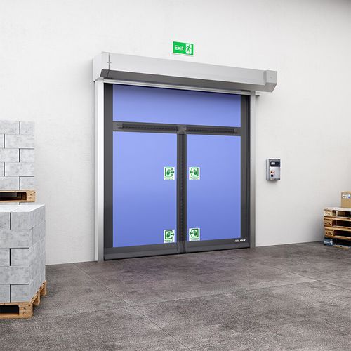 Porta ad avvolgimento - HS90 series - ASSA ABLOY Entrance Systems - in acciaio / per interno / rapida