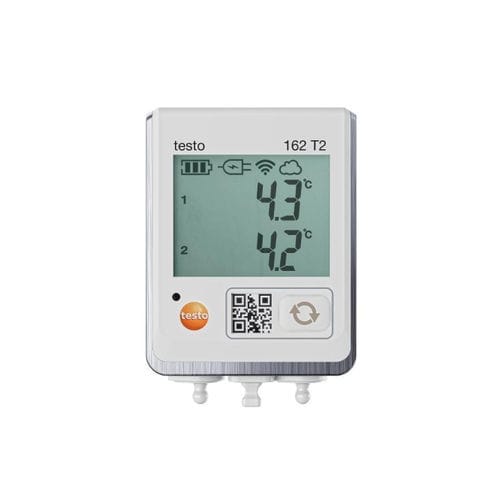 Registratore di dati di temperatura - 162 T2 - TESTO - in linea / NTC / con display