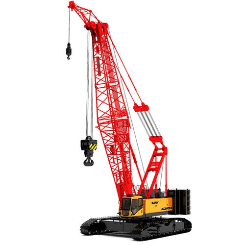 Gru cingolata - SCC1350A - SANY - con braccio / tralicciata / per cantiere