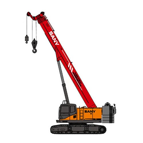 Gru cingolata - SCC550TB-1 - SANY - con braccio / telescopica / per cantiere