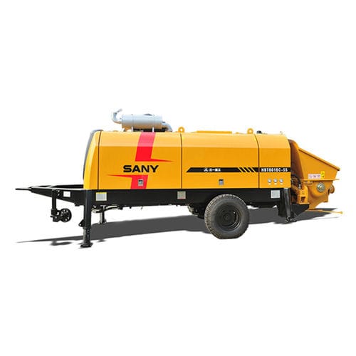 Pompa per calcestruzzo montata su rimorchio - HBT6016C-5S(T3) - SANY - per cantiere / a pistone / ad uso industriale