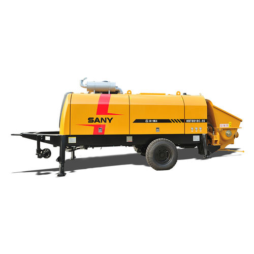 Pompa per calcestruzzo montata su rimorchio - HBT8018C-5S - SANY - per cantiere / a pistone / ad uso industriale