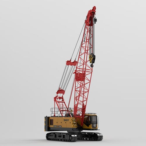 Gru cingolata - SCC600A - SANY - con braccio / tralicciata / per cantiere