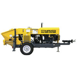 Pompa per calcestruzzo montata su rimorchio - Multiquip, Inc. - per cantiere / a pistone