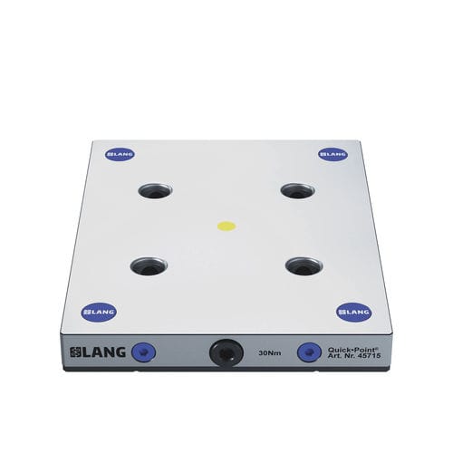 Sistema di bloccaggio e centraggio per macchina utensile - 45715 - LANG Technik - a piastra di serraggio modulare / di grande precisione / per lavorazione meccanica 5 assi