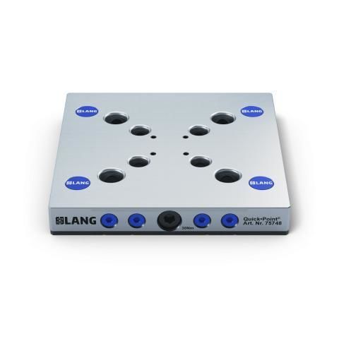 Sistema di bloccaggio e centraggio per macchina utensile - 75748 - LANG Technik - a piastra di serraggio modulare / di grande precisione / per lavorazione meccanica 5 assi