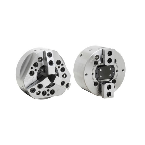Mandrino automatico - GH-GX - MMK Matsumoto Europe - 3 ganasce / a pinza / con foro passante