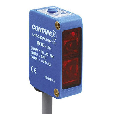 Sensore fotoelettrico con soppressione di sfondo - LHR-C23PA-PMK-101 - CONTRINEX - rettangolare / LED / compatto