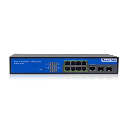 Switch Ethernet PoE - PS5010G-2GS-8PoE - 3onedata Co.,Ltd. - gestibile / 10 porte / Ethernet gigabit