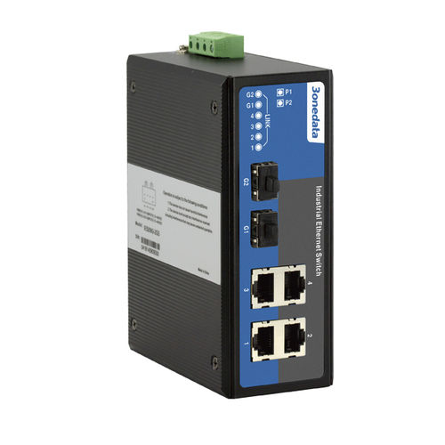 Switch Ethernet 6 porte - IES206G-2GS - 3onedata Co.,Ltd. - non gestibile / Ethernet gigabit / su guida DIN