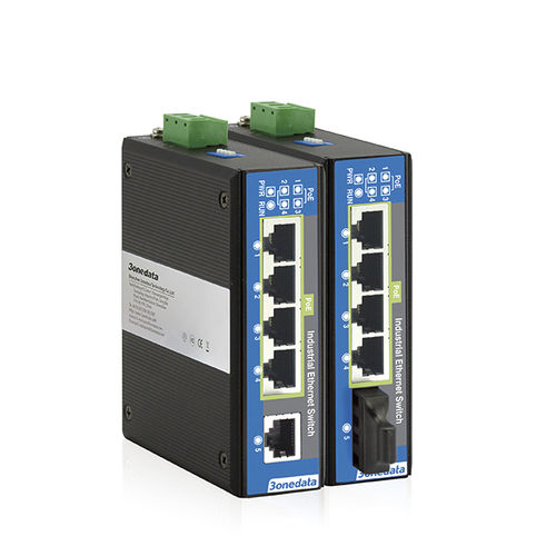 Switch Ethernet non gestibile - IPS215 Series - 3onedata Co.,Ltd. - 8 porte / di livello 2 / per montaggio su guida DIN