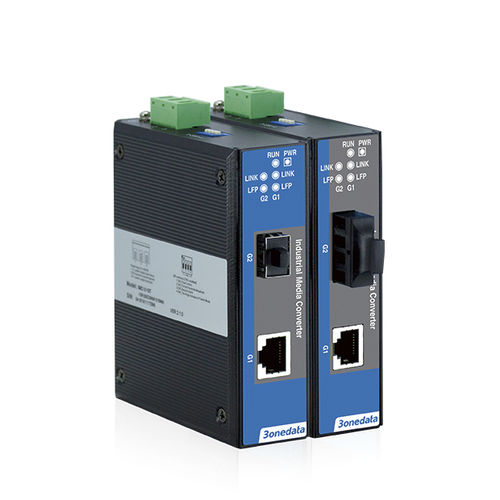 Convertitore multimediali gigabit - IMC101GT Series - 3onedata Co.,Ltd. - Ethernet / su guida DIN