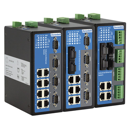 Switch Ethernet gestibile - IES618-4D Series - 3onedata Co.,Ltd. - 8 porte / in fibra ottica / serie