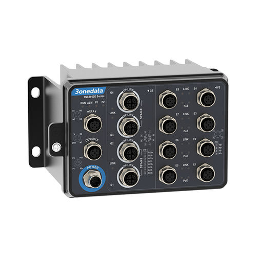 Switch Ethernet EN50155 - TNS5500D-8P4GT Series - 3onedata Co.,Ltd. - gestibile / 12 porte / Ethernet gigabit