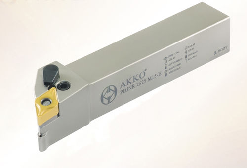 Portautensile ISO - PDJN series - AKKO CUTTING TOOLS - con vite di regolazione / per lavorazione / per tornitura esterna
