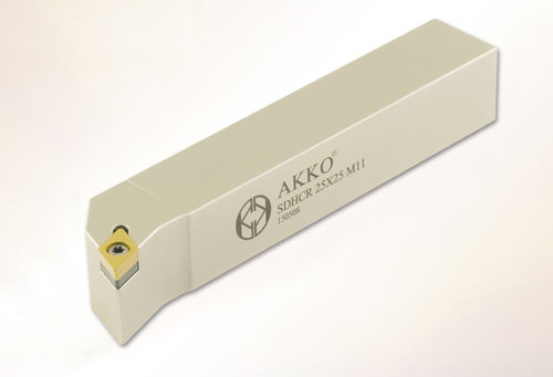 Portautensile ISO - SDHC series - AKKO CUTTING TOOLS - con vite di regolazione / per lavorazione / per tornitura esterna