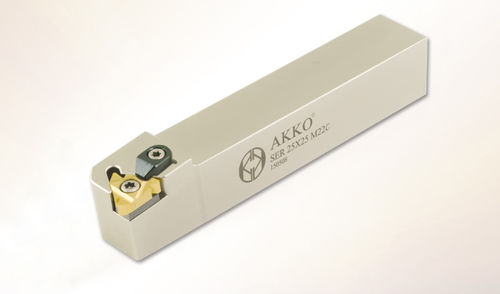 Portautensile ISO - SE series - AKKO CUTTING TOOLS - con vite di regolazione / di filettatura / per tornitura esterna