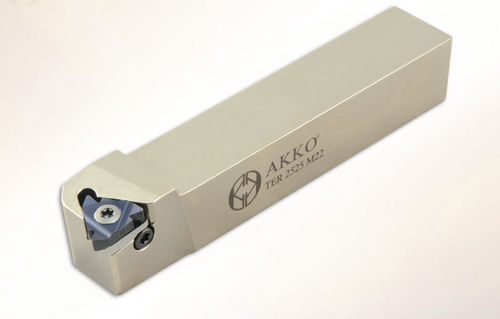 Portautensile ISO - TE series - AKKO CUTTING TOOLS - con vite di regolazione / di filettatura / per tornitura esterna