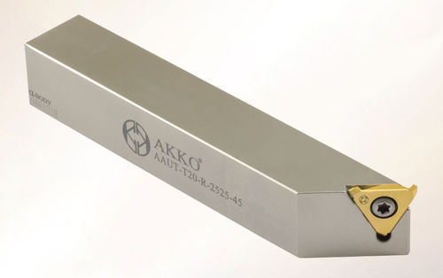 Portautensile con vite di regolazione - AAUT-T20 series - AKKO CUTTING TOOLS - per scanalatura