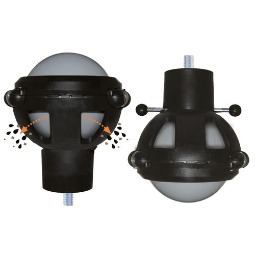 Ruota fissa - OC10 series - Omnitrack - con perno filettato / sferica / in plastica