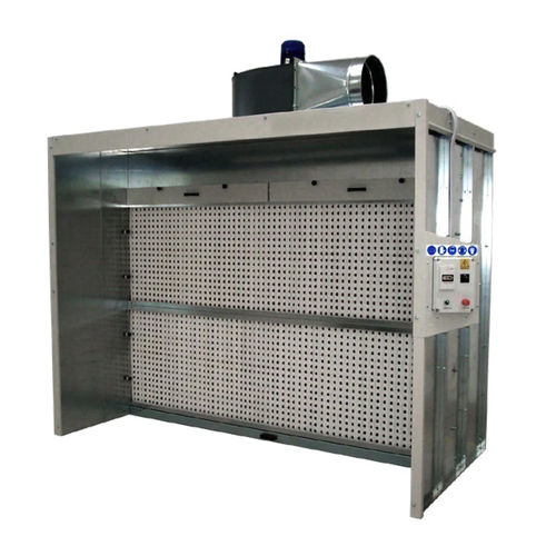 Cabina di verniciatura a polvere aperta - ZINCO SEC CARB series - GGE srl - con filtro secco / con filtro a carbone attivo / inerziale