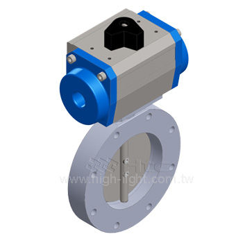 Valvola a farfalla - ISO FVP2 series - Highlight Technology Corp. - pneumatica / per controllo di flusso / per vuoto spinto