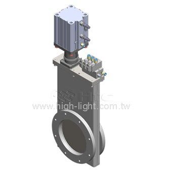 Valvola a ghigliottina - HV - Highlight Technology Corp. - pneumatica / per vuoto / in acciaio inossidabile