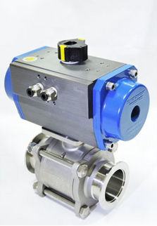 Valvola a sfera - Highlight Technology Corp. - a comando pneumatico / per vuoto / in acciaio inox
