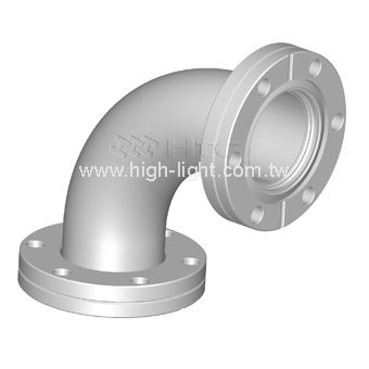 Raccordo idraulico - CR-EL90 series - Highlight Technology Corp. - con flangia / gomito a 90° / in acciaio inossidabile