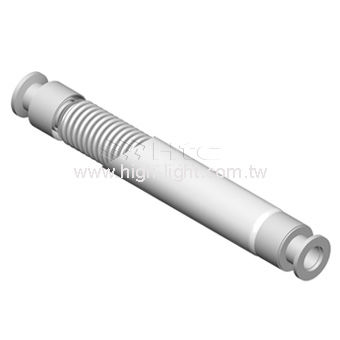 Tubo flessibile in acciaio inossidabile - KF-BFX series - Highlight Technology Corp. - per vuoto / con flangia / intrecciato