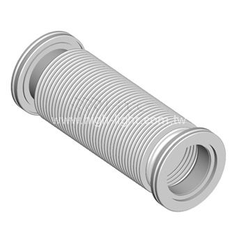 Tubo flessibile in acciaio inossidabile - ISO-FX series - Highlight Technology Corp. - per vuoto / con flangia / scanalato