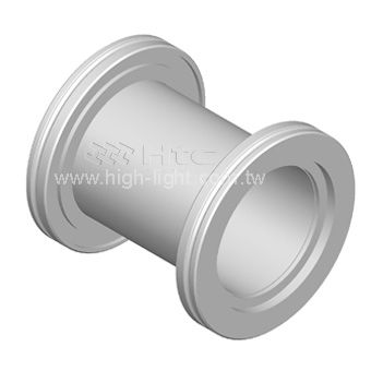 Nipplo in acciaio inossidabile - ISO-N series - Highlight Technology Corp. - con flangia / per vuoto