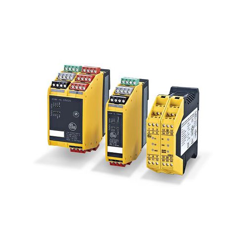 Relè di sicurezza per comando bimanuale - G1502S, G1502S, G1503S - ifm electronic - per interruttore di sicurezza / EN 574 / su guida DIN