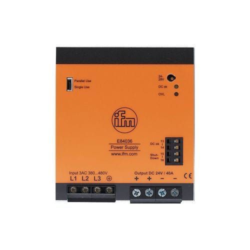 Alimentatore elettrico su guida DIN - E84036 - ifm electronic - AC/DC / regolato / a commutazione
