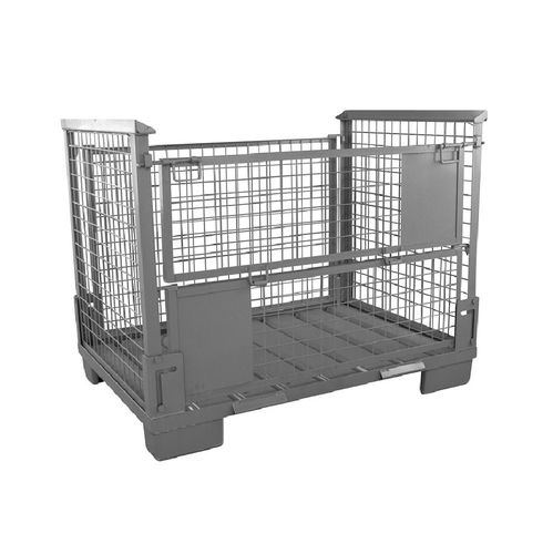 Cassa-pallet pieghevole - Schneider - in filo metallico / da trasporto / ondulata