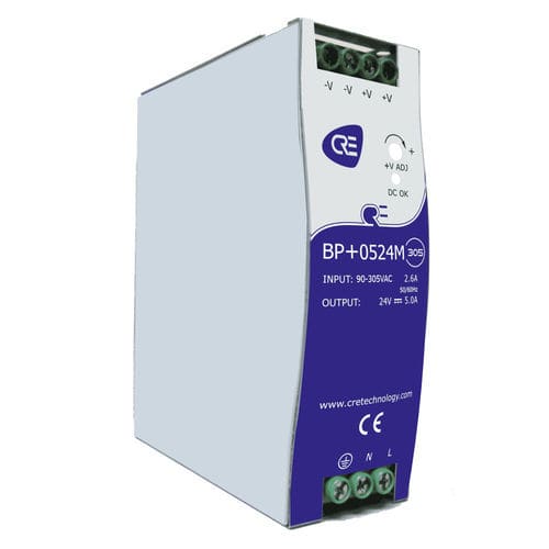 Caricabatteria per gruppo elettrogeno - BP+0524M-305 - CRE TECHNOLOGY - per motopompa / su guida DIN / piombo