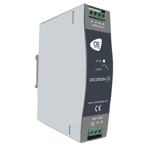 Convertitore DC/DC su guida DIN - DC0524-12 - CRE TECHNOLOGY - industriale / con uscita in tensione / regolabile