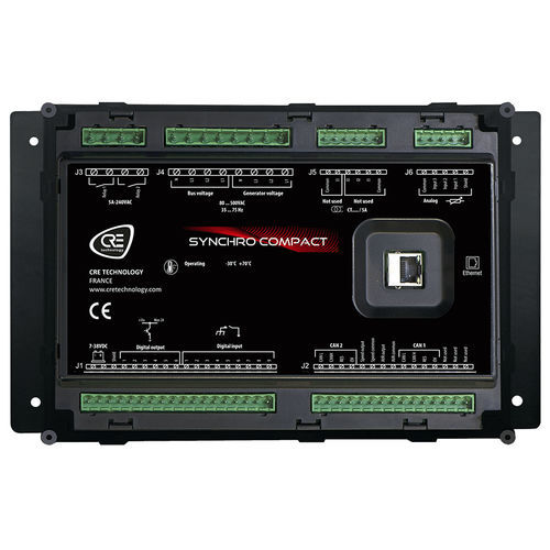 Regolatore di sincronizzazione per gruppo elettrogeno - SYNCHRO COMPACT CORE - CRE TECHNOLOGY - per centrale idroelettrica / automatico / per montaggio posteriore