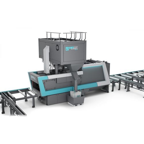 Granigliatrice con nastro trasportatore a rulli - 1504 - KALTENBACH - a 4 turbine / per metallo
