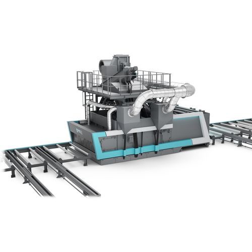Granigliatrice con nastro trasportatore a rulli - 3008 - KALTENBACH - a 8 turbine / per metallo