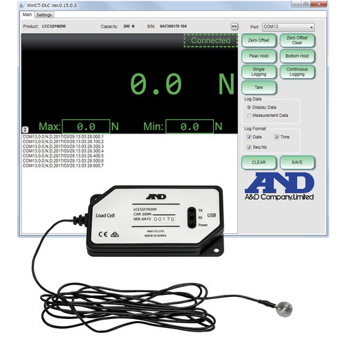 Cella di carico USB - LCCU-21 - A&D COMPANY, LIMITED - a compressione / a bottone / per ponte estensimetrico