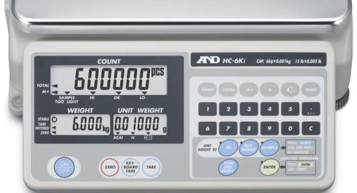 Bilancia contapezzi - HC-i series - A&D COMPANY, LIMITED - con display LCD / in acciaio inossidabile