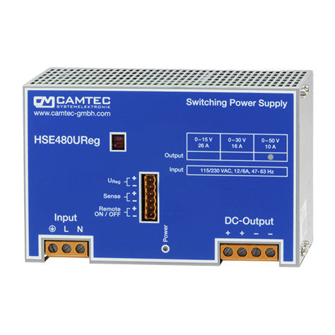 Alimentatore elettrico su guida DIN - HSEUreg04801 - Camtec Power Supplies GmbH - AC/DC / programmabile