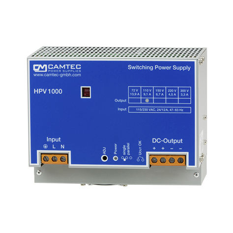 Alimentatore elettrico su guida DIN - HPV10001 - Camtec Power Supplies GmbH - AC/DC / a commutazione / monofase