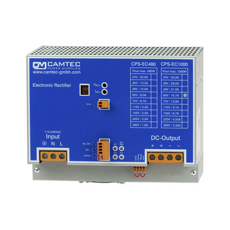 Caricabatteria su guida DIN - CPS-EC1000 - Camtec Power Supplies GmbH - universale