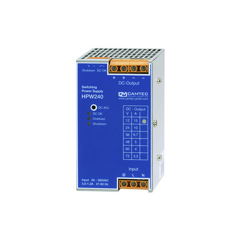 Alimentatore elettrico su guida DIN - HPW02401 - Camtec Power Supplies GmbH - AC/DC / a commutazione / monofase
