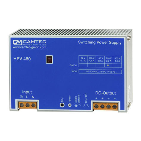 Alimentatore elettrico su guida DIN - HPV04801 - Camtec Power Supplies GmbH - AC/DC / a commutazione / monofase