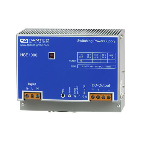 Alimentatore elettrico su guida DIN - HSE10001 - Camtec Power Supplies GmbH - AC/DC / a commutazione / monofase